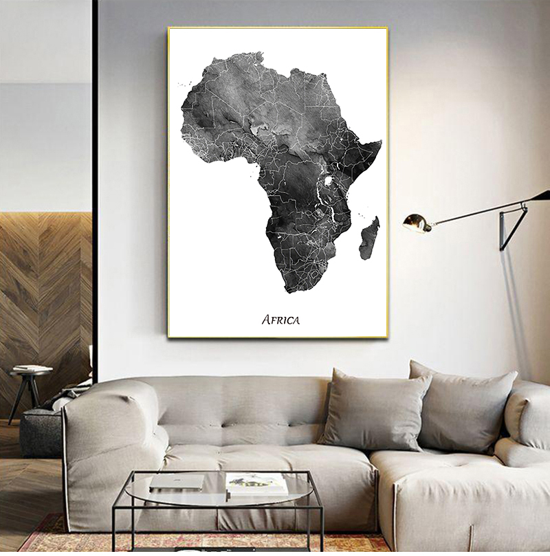 Africa map posters and prints  - Star Map Poster บทวิจารณ์และราคา