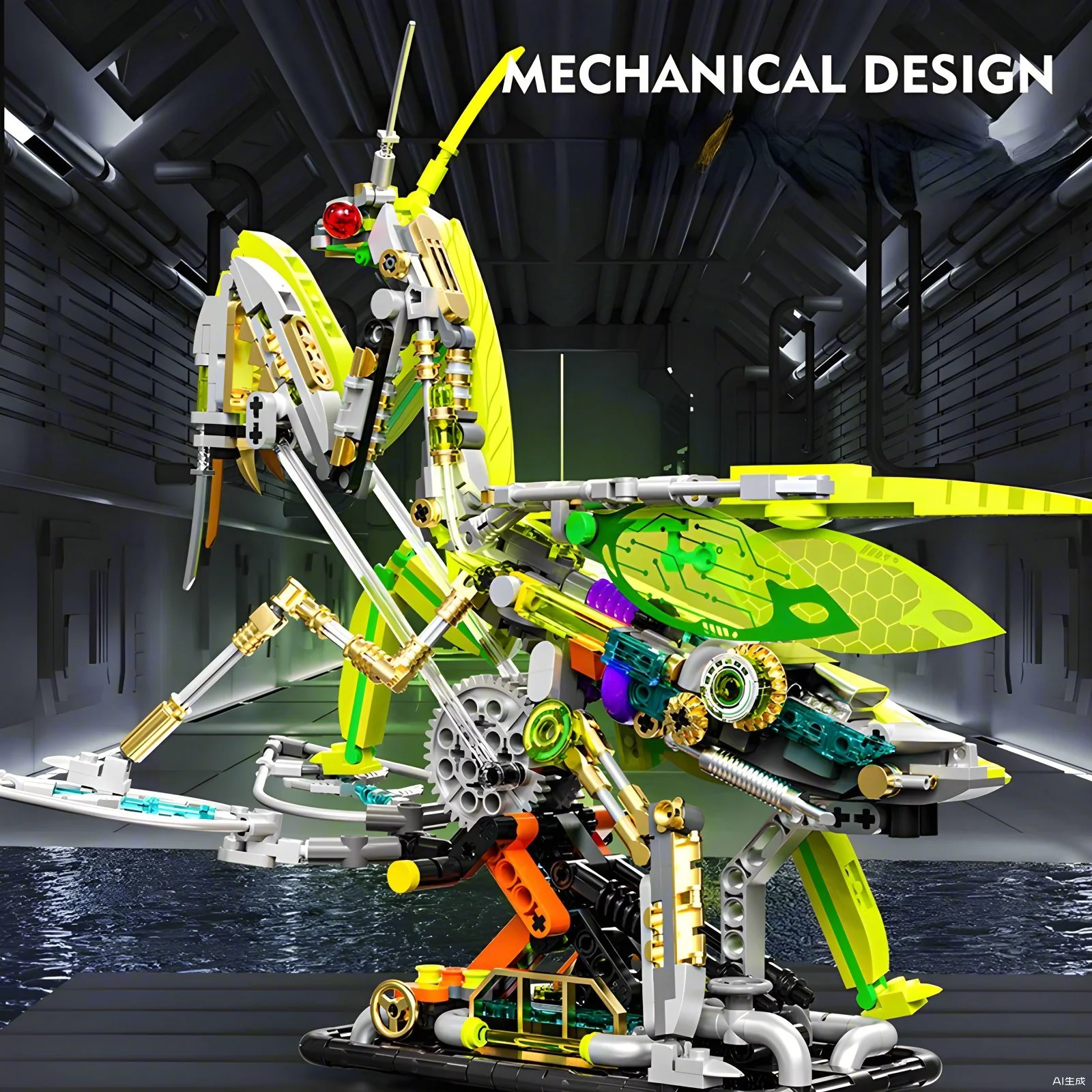 DIY Mantis building blocks sem - Science Toys Diy บทวิจารณ์และราคา