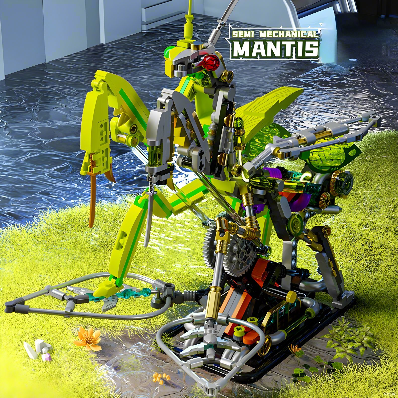 DIY Mantis building blocks sem - Science Toys Diy บทวิจารณ์และราคา