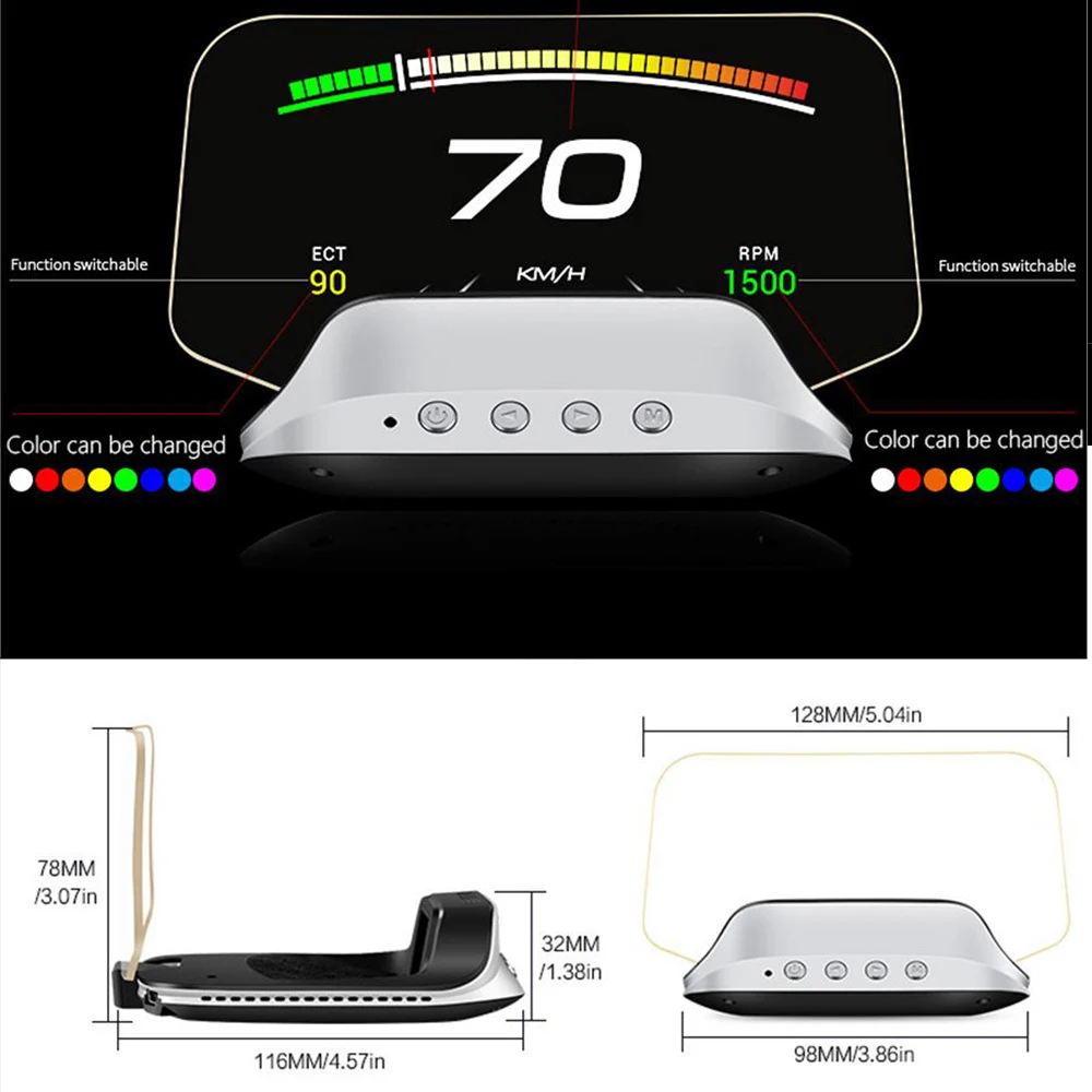 OBD2+ GPS Auto Navigation Glas - Anemometer Wind Speed บทวิจารณ์และราคา