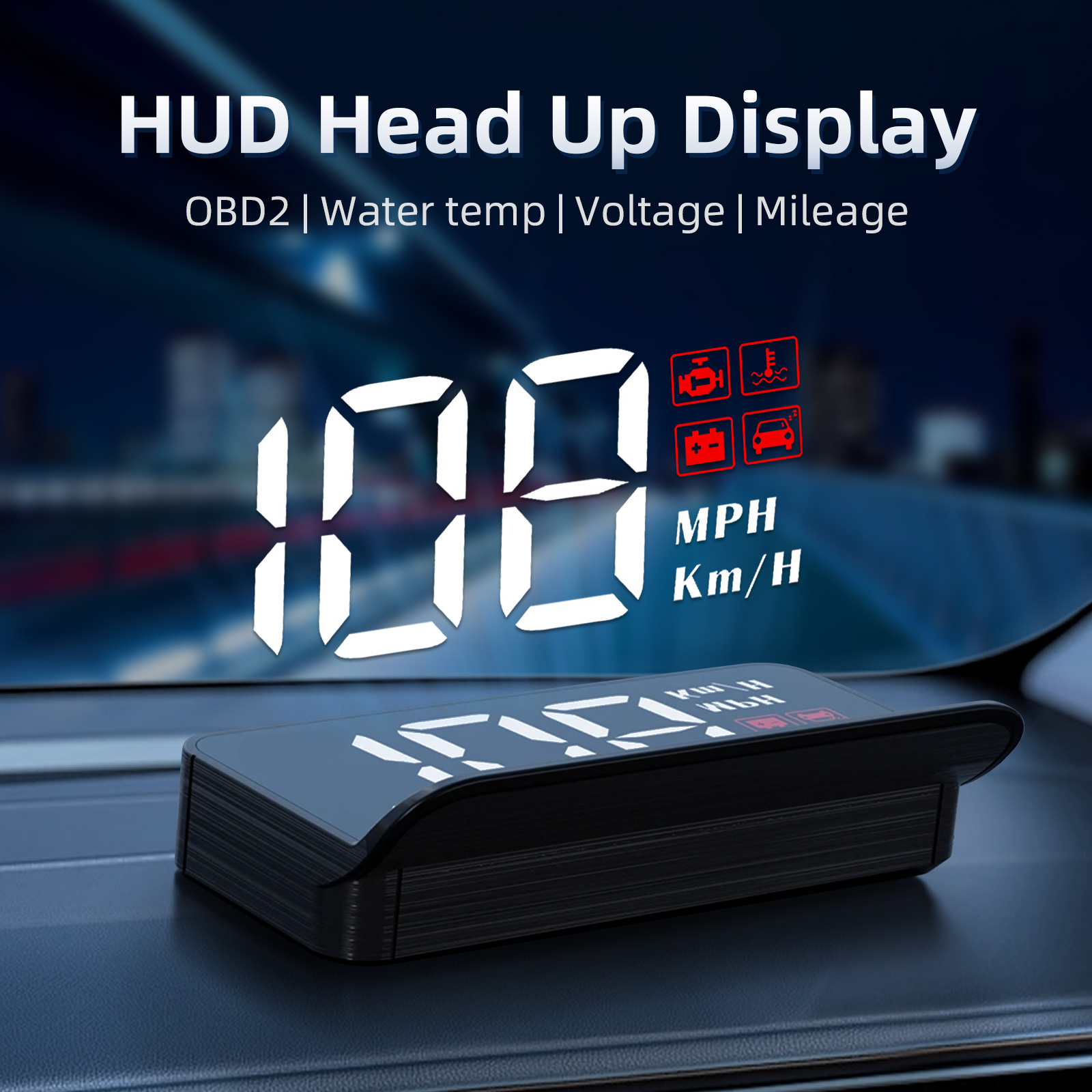 M3 HUD Obd2 Head-Up Display Di - Anemometer Wind Speed บทวิจารณ์และราคา