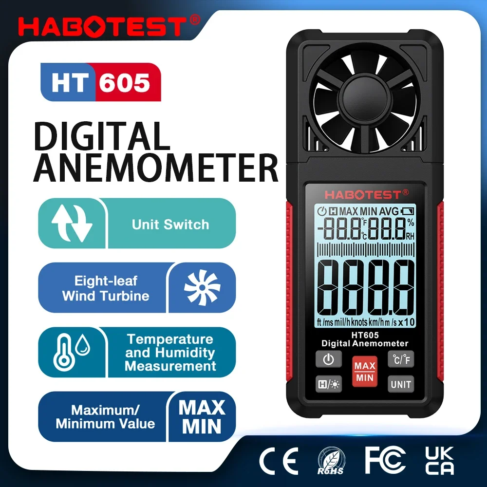 HABOTEST Digital Anemometer Po - Anemometer Wind Speed บทวิจารณ์และราคา