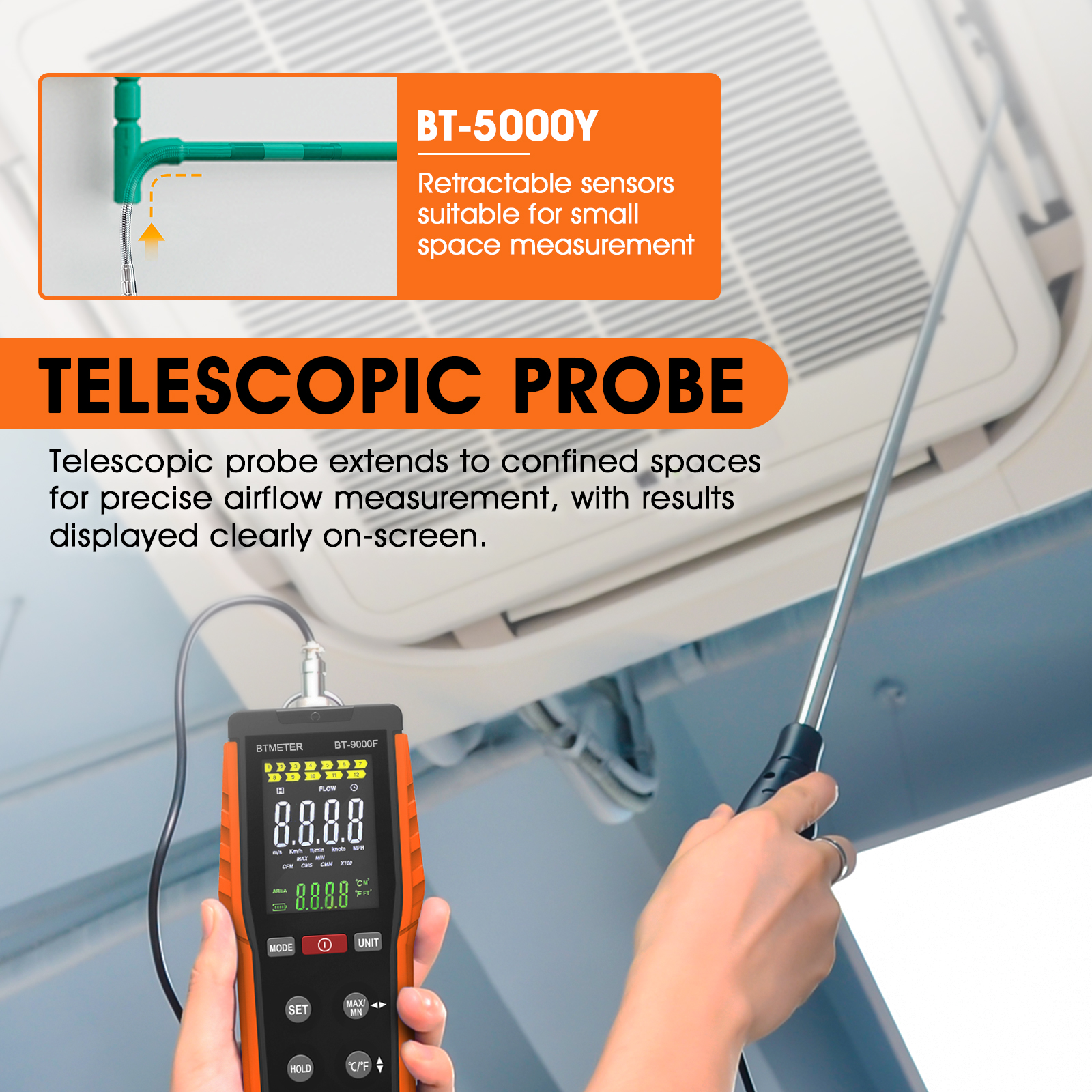 2026 New Model BT-9000F Handhe - Anemometer Wind Speed บทวิจารณ์และราคา