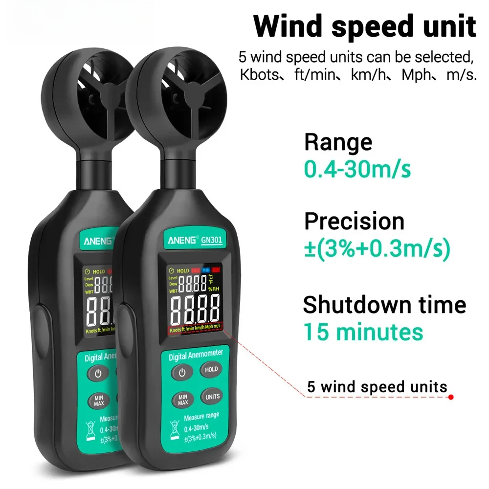 For ANENG GN301 Digital Anemom - Anemometer Wind Speed บทวิจารณ์และราคา