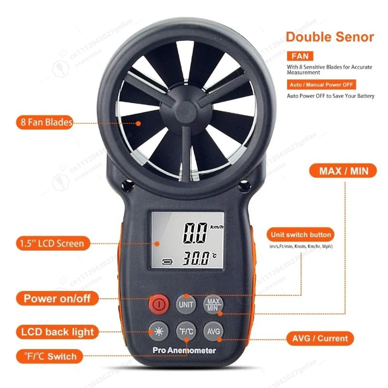 BT-100 Digital Anemometer Hand - Anemometer Wind Speed บทวิจารณ์และราคา