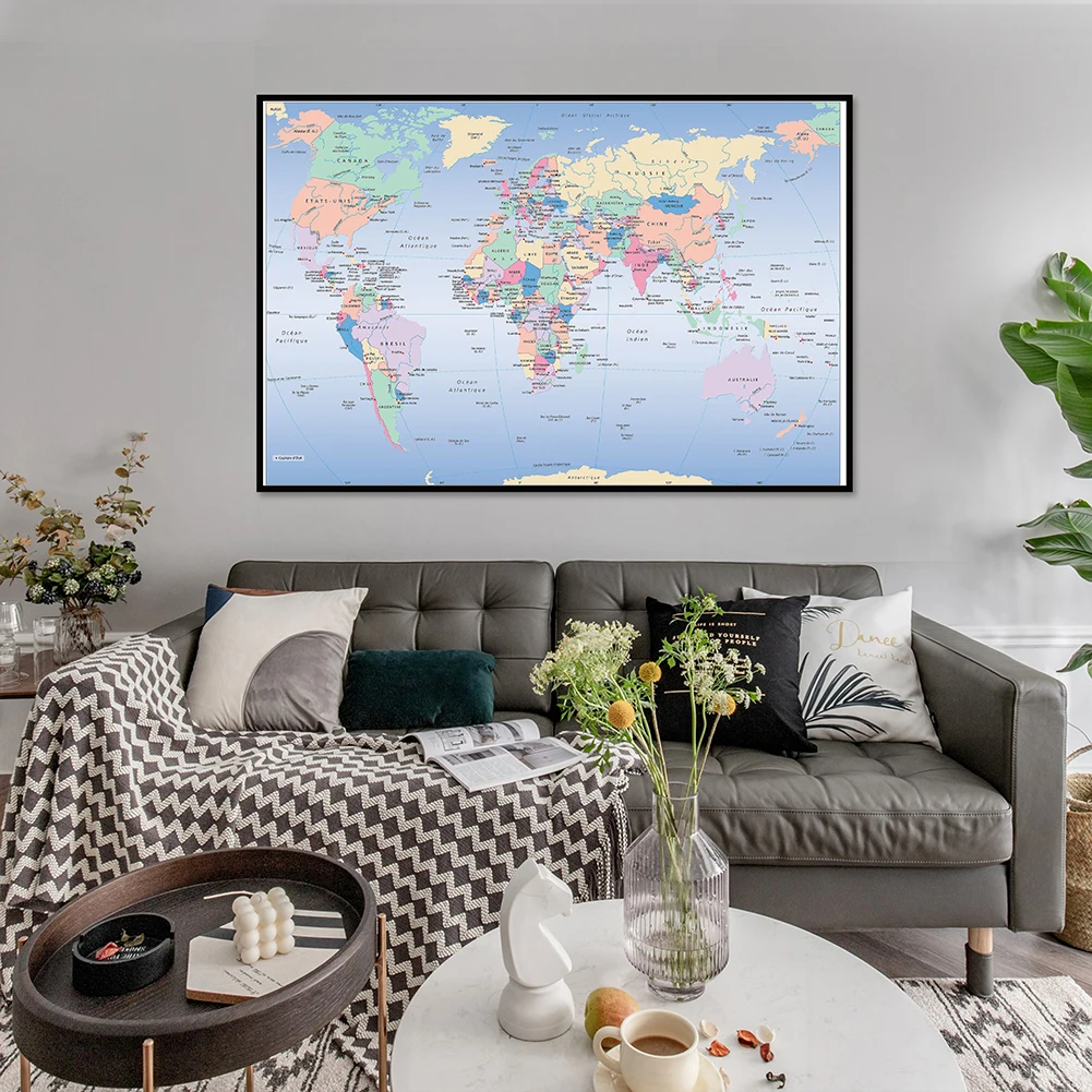 Unframed World Map French Lang - Star Map Poster บทวิจารณ์และราคา