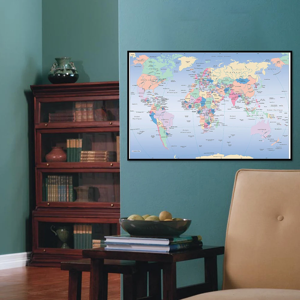 Unframed World Map French Lang - Star Map Poster บทวิจารณ์และราคา