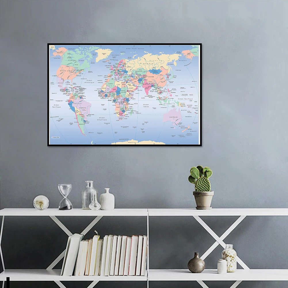 Unframed World Map French Lang - Star Map Poster บทวิจารณ์และราคา