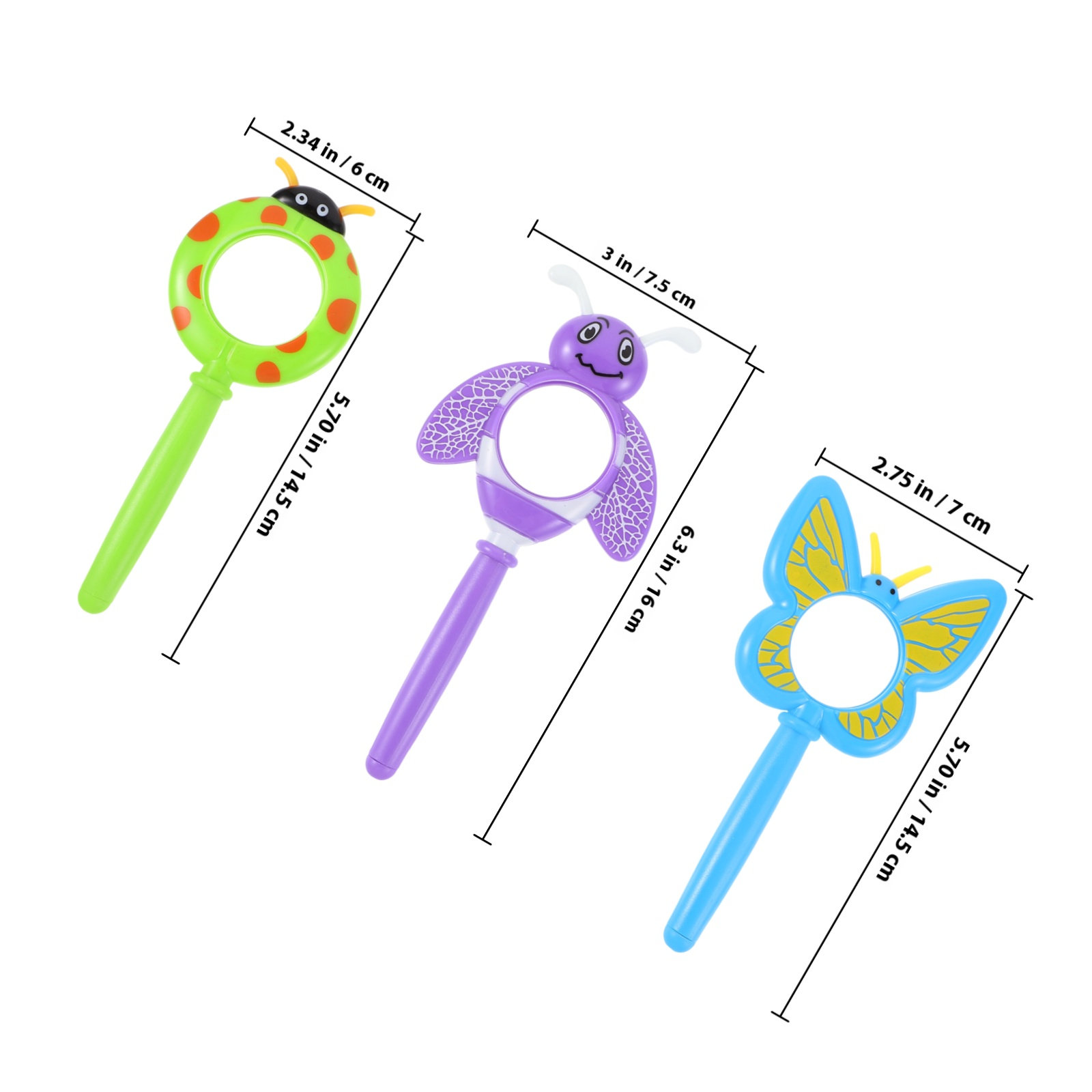 3Pcs Plastic Kids Magnifying G - Science Toys บทวิจารณ์และราคา