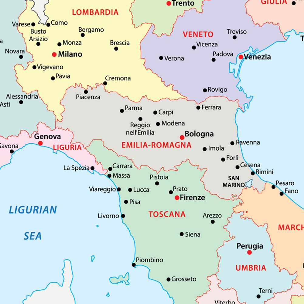 42*59cm In Italian Political M - Star Map Poster บทวิจารณ์และราคา