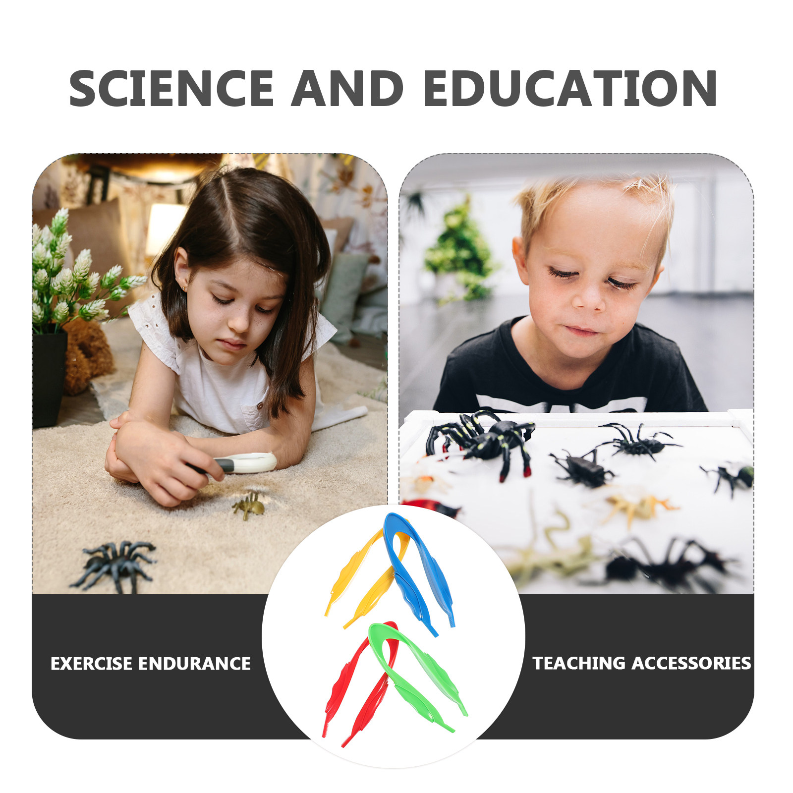 4Pcs Kids Plastic Tweezers Erg - Science Toys บทวิจารณ์และราคา