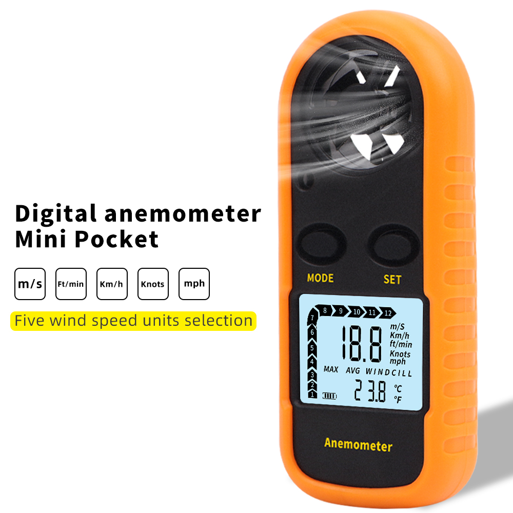 LCD Digital Anemometer Mini Po - Anemometer Wind Speed บทวิจารณ์และราคา