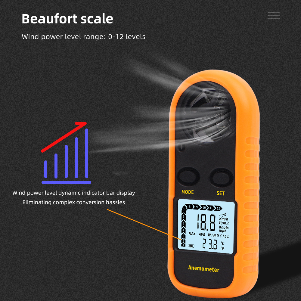 LCD Digital Anemometer Mini Po - Anemometer Wind Speed บทวิจารณ์และราคา