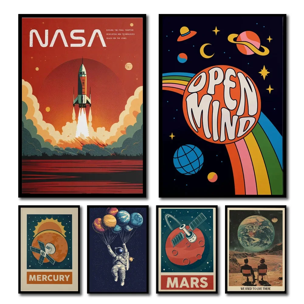 1pc Retro Solar System Planet  - Star Map Poster บทวิจารณ์และราคา