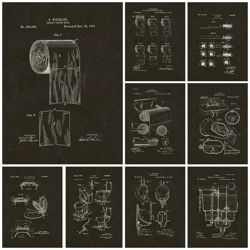 Modern Toilet Paper Blueprint  - Star Map Poster บทวิจารณ์และราคา