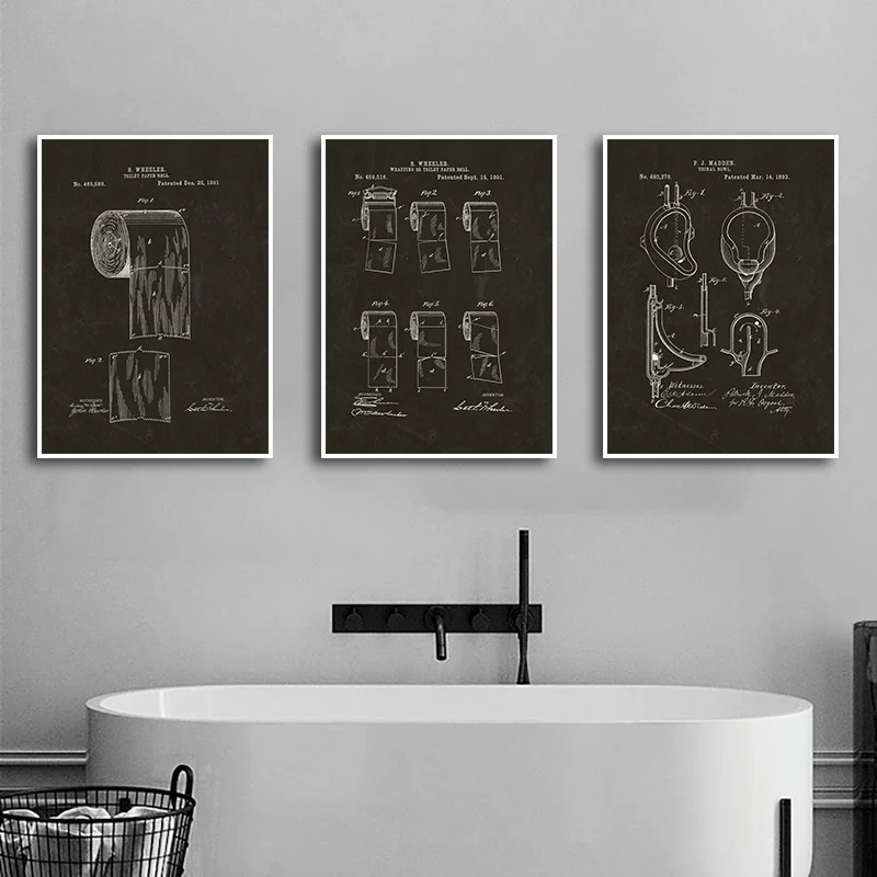 Modern Toilet Paper Blueprint  - Star Map Poster บทวิจารณ์และราคา