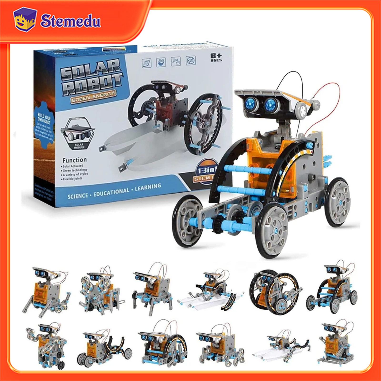 13 in 1 Solar Powered Robot Sc - Science Toys Diy บทวิจารณ์และราคา